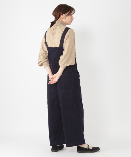 studio CLIP(スタディオクリップ)の「ワークコーデュロイサロペ(サロペット/オーバーオール・レディース・ネイビー/アイボリー/グレー・FREE)」の6枚目の写真