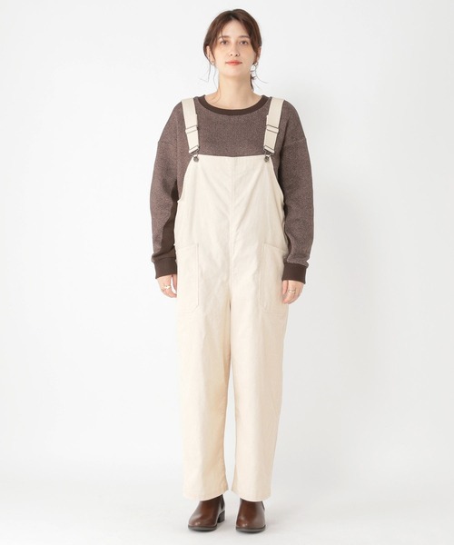 studio CLIP(スタディオクリップ)の「ワークコーデュロイサロペ(サロペット/オーバーオール・レディース・ネイビー/アイボリー/グレー・FREE)」の7枚目の写真