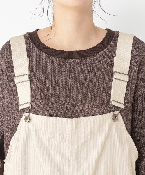 studio CLIP(スタディオクリップ)の「ワークコーデュロイサロペ(サロペット/オーバーオール・レディース・ネイビー/アイボリー/グレー・FREE)」の10枚目の写真