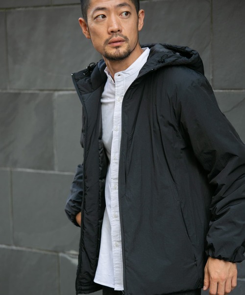 URBAN RESEARCH ROSSO MEN（アーバンリサーチロッソメン）の「『撥水』『XLサイズあり』丸井織物 中綿フードジャケット（ダウンジャケット/コート・メンズ・グレー/ブラック・LARGE/MEDIUM/X-LARGE）」の3枚目の写真