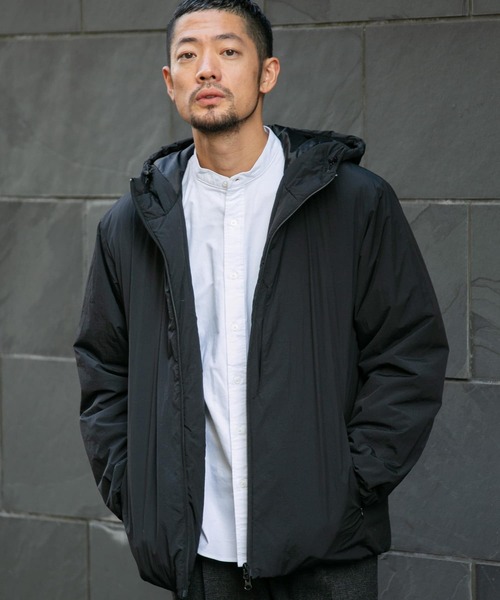 URBAN RESEARCH ROSSO MEN（アーバンリサーチロッソメン）の「『撥水』『XLサイズあり』丸井織物 中綿フードジャケット（ダウンジャケット/コート・メンズ・グレー/ブラック・LARGE/MEDIUM/X-LARGE）」の4枚目の写真