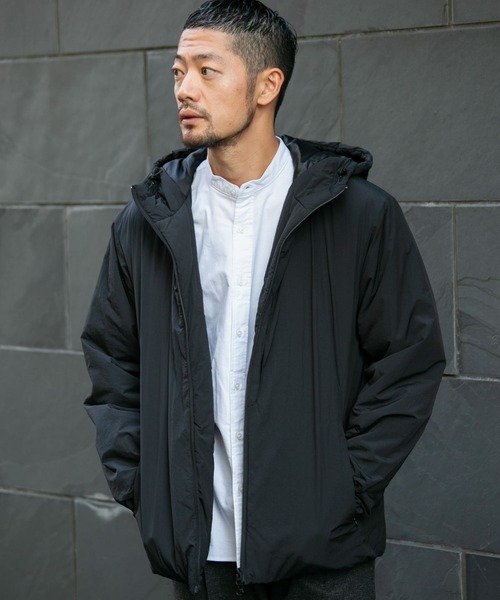 URBAN RESEARCH ROSSO MEN（アーバンリサーチロッソメン）の「『撥水』『XLサイズあり』丸井織物 中綿フードジャケット（ダウンジャケット/コート・メンズ・グレー/ブラック・LARGE/MEDIUM/X-LARGE）」の5枚目の写真