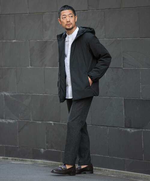 URBAN RESEARCH ROSSO MEN（アーバンリサーチロッソメン）の「『撥水』『XLサイズあり』丸井織物 中綿フードジャケット（ダウンジャケット/コート・メンズ・グレー/ブラック・LARGE/MEDIUM/X-LARGE）」の8枚目の写真