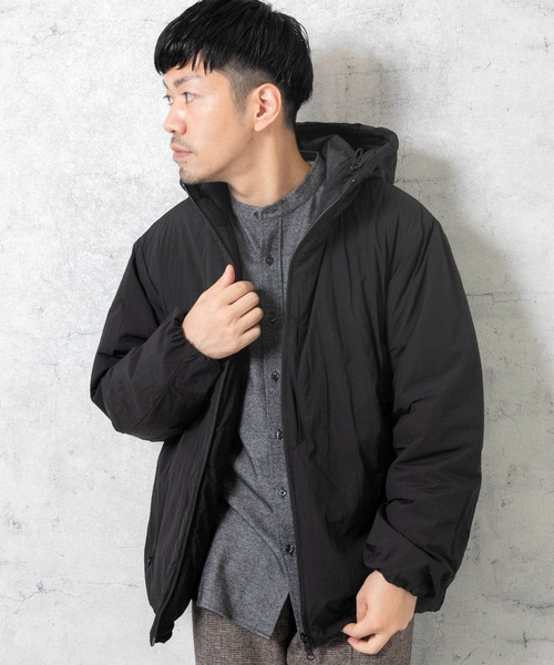 URBAN RESEARCH ROSSO MEN（アーバンリサーチロッソメン）の「『撥水』『XLサイズあり』丸井織物 中綿フードジャケット（ダウンジャケット/コート・メンズ・グレー/ブラック・LARGE/MEDIUM/X-LARGE）」の9枚目の写真