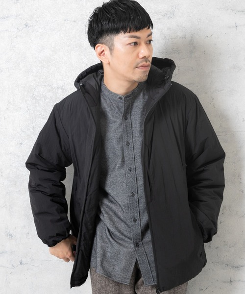 URBAN RESEARCH ROSSO MEN（アーバンリサーチロッソメン）の「『撥水』『XLサイズあり』丸井織物 中綿フードジャケット（ダウンジャケット/コート・メンズ・グレー/ブラック・LARGE/MEDIUM/X-LARGE）」の10枚目の写真