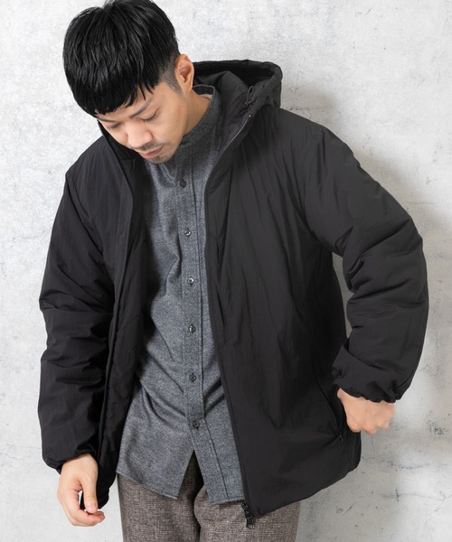 URBAN RESEARCH ROSSO MEN（アーバンリサーチロッソメン）の「『撥水』『XLサイズあり』丸井織物 中綿フードジャケット（ダウンジャケット/コート・メンズ・グレー/ブラック・LARGE/MEDIUM/X-LARGE）」の12枚目の写真