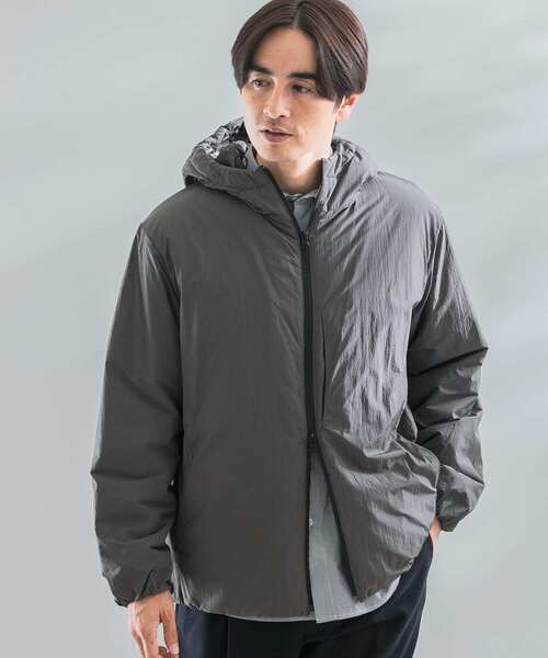 URBAN RESEARCH ROSSO MEN（アーバンリサーチロッソメン）の「『撥水』『XLサイズあり』丸井織物 中綿フードジャケット（ダウンジャケット/コート・メンズ・グレー/ブラック・LARGE/MEDIUM/X-LARGE）」の17枚目の写真