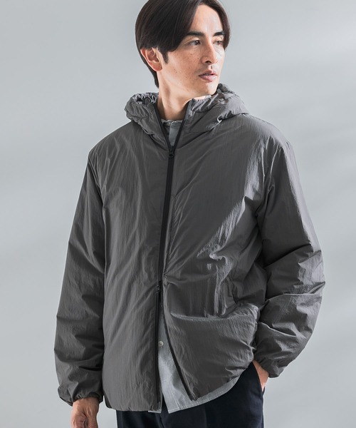 URBAN RESEARCH ROSSO MEN（アーバンリサーチロッソメン）の「『撥水』『XLサイズあり』丸井織物 中綿フードジャケット（ダウンジャケット/コート・メンズ・グレー/ブラック・LARGE/MEDIUM/X-LARGE）」の18枚目の写真