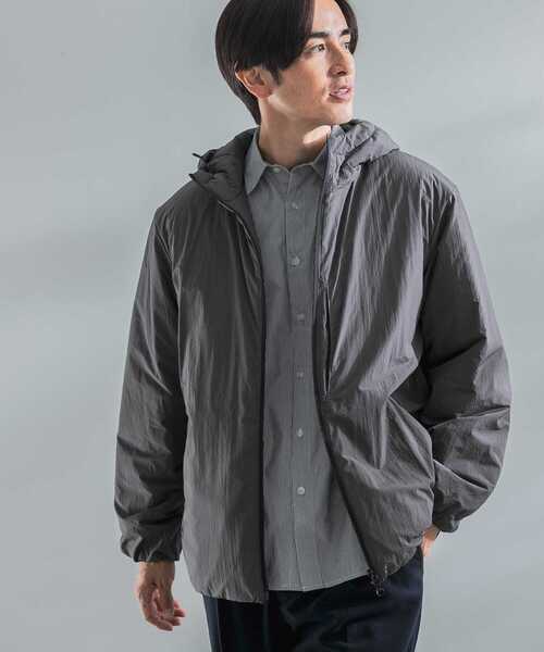 URBAN RESEARCH ROSSO MEN（アーバンリサーチロッソメン）の「『撥水』『XLサイズあり』丸井織物 中綿フードジャケット（ダウンジャケット/コート・メンズ・グレー/ブラック・LARGE/MEDIUM/X-LARGE）」の19枚目の写真