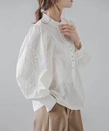 刺繍レースブラウス