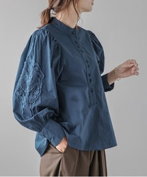 刺繍レースブラウス