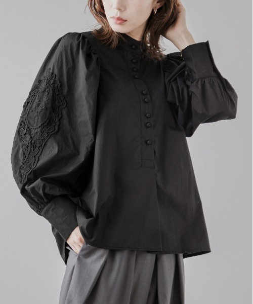 セール】刺繍レースブラウス（シャツ/ブラウス）｜La-gemme