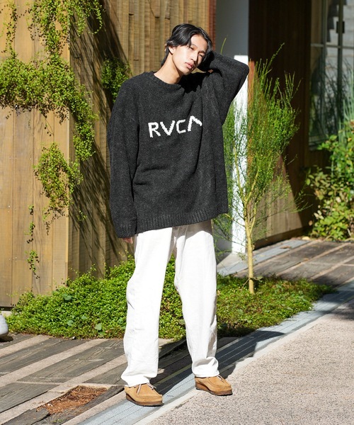 RVCA(ルーカ)の「RVCA メンズ BIG RVCA KNIT セーター【2023年秋冬モデル】/ルーカニット(ニット/セーター・メンズ・ブルー/ブラック/ゴールド・MEDIUM/SMALL/LARGE/X-LARGE)」の13枚目の写真