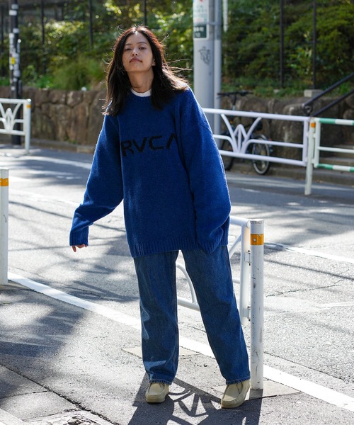RVCA(ルーカ)の「RVCA メンズ BIG RVCA KNIT セーター【2023年秋冬モデル】/ルーカニット(ニット/セーター・メンズ・ブルー/ブラック/ゴールド・MEDIUM/SMALL/LARGE/X-LARGE)」の19枚目の写真