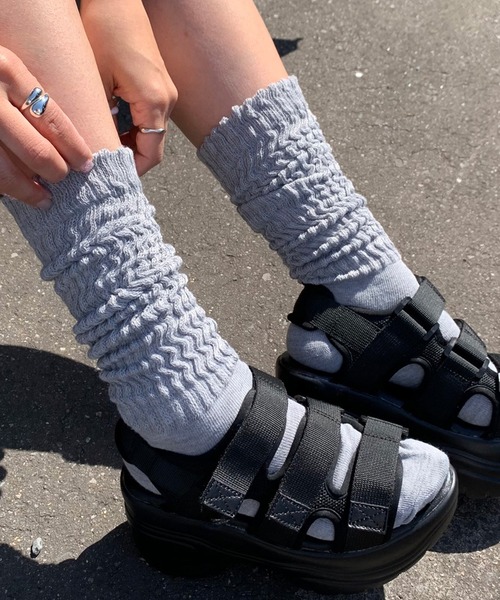 non-hedge（ノンヘッジ）の「ルーズソックス（ソックス/靴下・レディース・ブラック/ホワイト/グレー・FREE）」の3枚目の写真