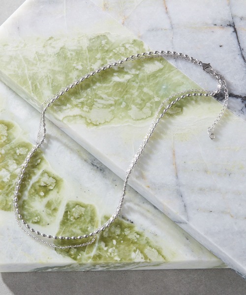 ear PAPILLONNER（イアパピヨネ）の「《金属アレルギー対応》ステンレス・2連チェーンネックレス（ネックレス・レディース・ゴールド/シルバー・FREE）」の3枚目の写真