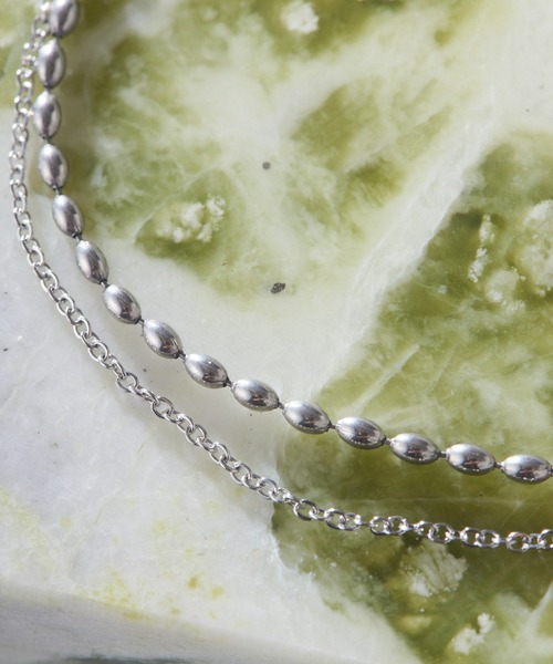 ear PAPILLONNER（イアパピヨネ）の「《金属アレルギー対応》ステンレス・2連チェーンネックレス（ネックレス・レディース・ゴールド/シルバー・FREE）」の4枚目の写真