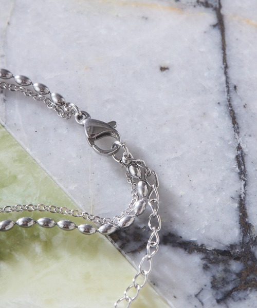 ear PAPILLONNER（イアパピヨネ）の「《金属アレルギー対応》ステンレス・2連チェーンネックレス（ネックレス・レディース・ゴールド/シルバー・FREE）」の5枚目の写真