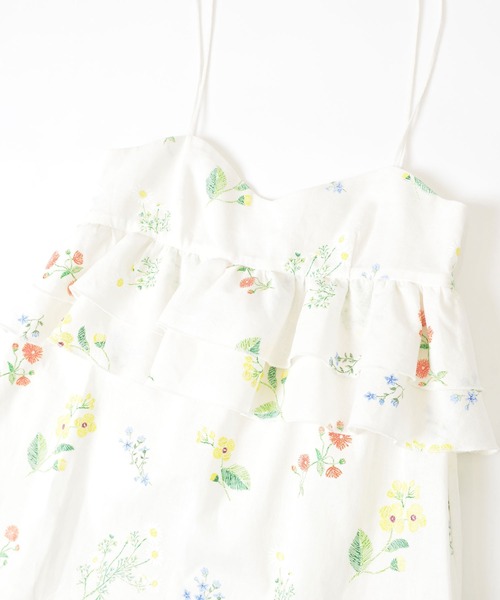 HOLIDAY（ホリデイ）の「FLOWER RUFFLE CAMI DRESS フラワーラッフル 