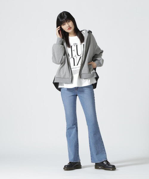 B-2nd購入 リズレー肩ZIPパーカー ブラック フリーサイズ Risley（リズレー）の「Risley(リズレー) エコレザー×スウェット