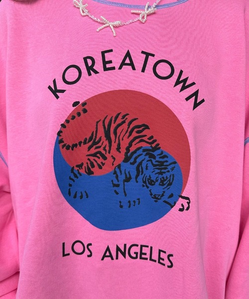 HELLO.SANFRANCISCO（ハローサンフランシスコ）の「【HELLO.SANFRANCISCO/ハローサンフランシスコ】コラボASS配色ステッチスウェット（スウェット・レディース・オフホワイト/ライトグレー/ピンク・FREE）」の15枚目の写真