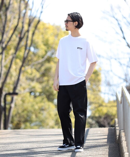 UNIVERSAL OVERALL(ユニバーサルオーバーオール)の「UNIVERSAL OVERALL × B:MING by BEAMS / 別注 Logo embroidery Print TEE(Tシャツ/カットソー・メンズ・ホワイト/ブラック・S/M/L/XL)」の3枚目の写真