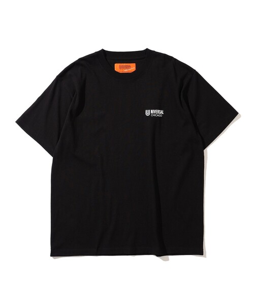 UNIVERSAL OVERALL(ユニバーサルオーバーオール)の「UNIVERSAL OVERALL × B:MING by BEAMS / 別注 Logo embroidery Print TEE(Tシャツ/カットソー・メンズ・ホワイト/ブラック・S/M/L/XL)」の16枚目の写真