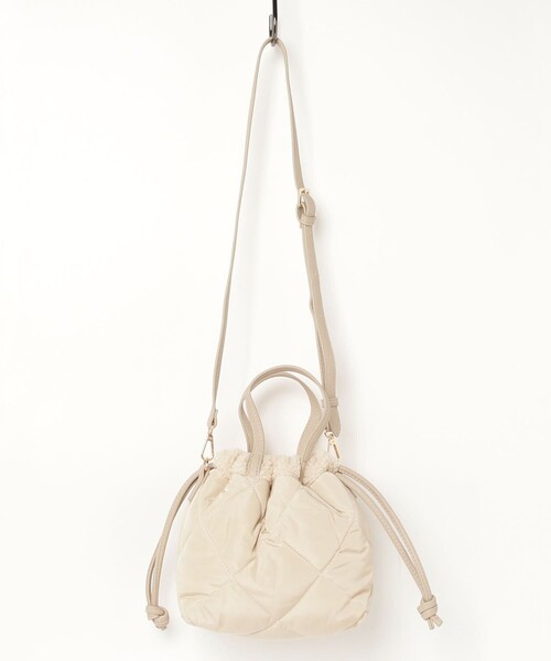 CACHELLIE（カシェリエ）の「【Cachellie/カシェリエ】キルトボアリバーショルダートートバッグ（トートバッグ・レディース・ベージュ/ブラック・FREE）」の13枚目の写真