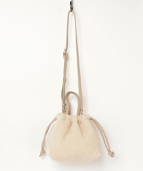 CACHELLIE（カシェリエ）の「【Cachellie/カシェリエ】キルトボアリバーショルダートートバッグ（トートバッグ・レディース・ベージュ/ブラック・FREE）」の14枚目の写真