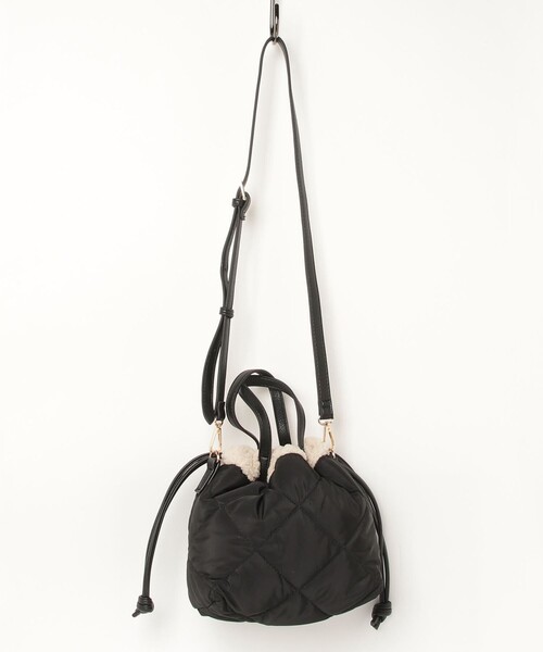 CACHELLIE（カシェリエ）の「【Cachellie/カシェリエ】キルトボアリバーショルダートートバッグ（トートバッグ・レディース・ベージュ/ブラック・FREE）」の16枚目の写真