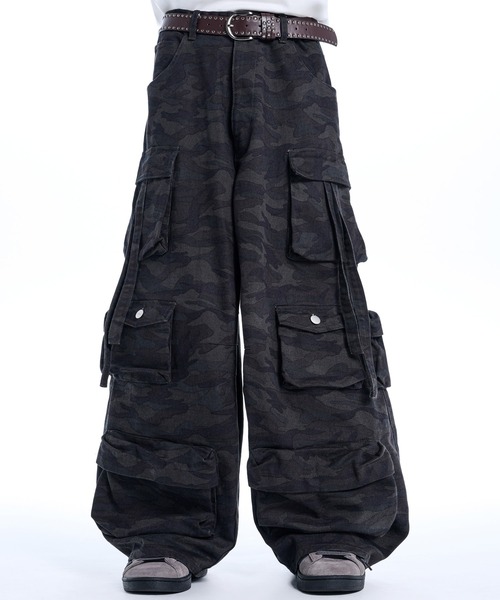 しゅうと GRANCY シャーリングダメージデザインコットンパンツ GRANCY（グランシー）の「【GRANCY】Shirred Damage design Cotton