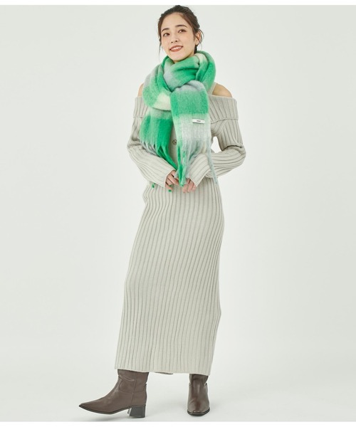 ANAP（アナップ）の「ワイド リブ ニット セットアップ（ワンピース・レディース・ブラック/ピンク/ライトグレー・FREE）」の19枚目の写真