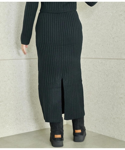 ANAP（アナップ）の「ワイド リブ ニット セットアップ（ワンピース・レディース・ブラック/ピンク/ライトグレー・FREE）」の18枚目の写真