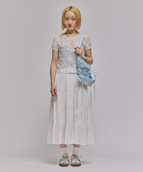 FEKETE ティアードフレアスカート FEKETE（フェケテ）の「TIERED FLARED SKIRT / ティアードフレア