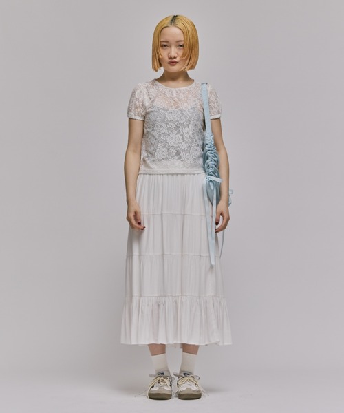 FEKETE（フェケテ）の「TIERED FLARED SKIRT / ティアードフレア