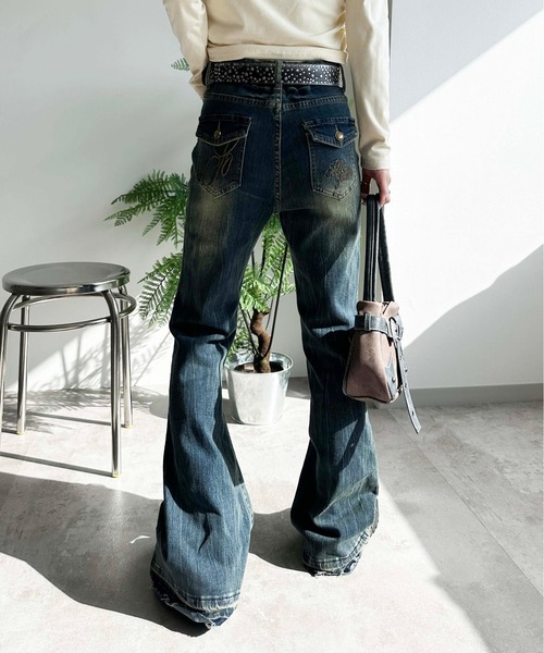 クロエ F/W 2001 Betty patch ベルボトム Chloe F/W 2001 Betty patch jeans — JAMES VELORIA