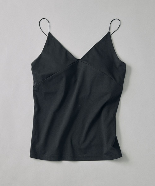BABYLONE(バビロン)の「Vネックパット付きキャミ(キャミソール・レディース・グレー/ブラック・フリー)」の2枚目の写真