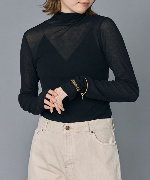 BABYLONE(バビロン)の「Vネックパット付きキャミ(キャミソール・レディース・グレー/ブラック・フリー)」の3枚目の写真