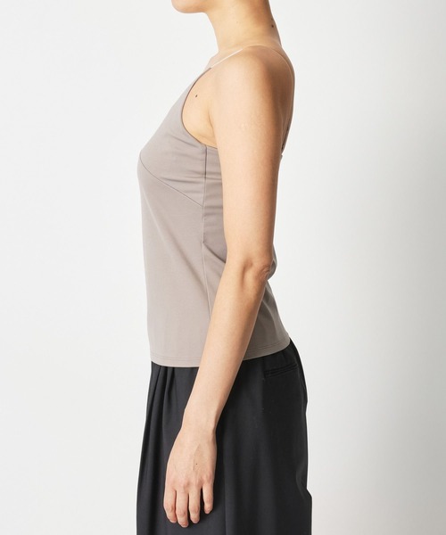 BABYLONE(バビロン)の「Vネックパット付きキャミ(キャミソール・レディース・グレー/ブラック・フリー)」の4枚目の写真