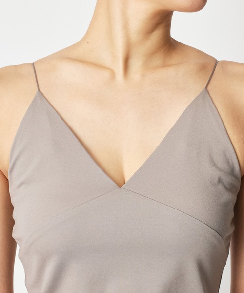 BABYLONE(バビロン)の「Vネックパット付きキャミ(キャミソール・レディース・グレー/ブラック・フリー)」の8枚目の写真