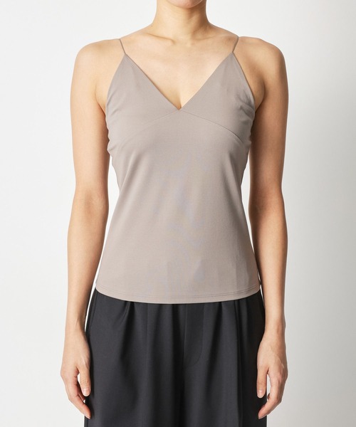 BABYLONE(バビロン)の「Vネックパット付きキャミ(キャミソール・レディース・グレー/ブラック・フリー)」の13枚目の写真