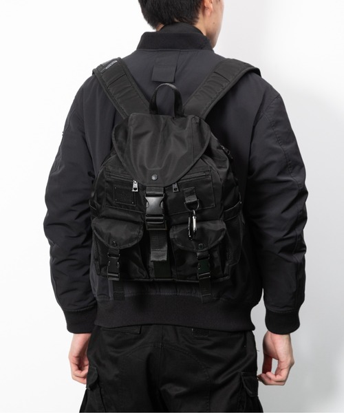 MAKAVELIC(マキャベリック)の「GRACE DOUBLE POCKET BACKPACK/ バックパック / リュックサック(バックパック/リュック・メンズ・ブラック・FREE)」の6枚目の写真