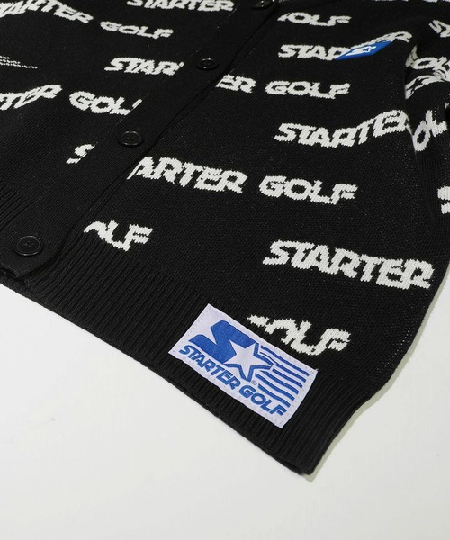 STARTER BLUE LABEL(スターターブルーレーベル)の「【STARTER GOLF】スターターゴルフ ラバーロゴワッペンシューティングパターン総柄カーディガン SG-123008(ニット/セーター・レディース・サーモンピンク/イエロー/ブラック/サックスブルー・M/S/L)」の13枚目の写真