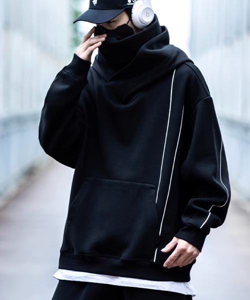 WESTBOY(ウエストボーイ)の「オーバーサイズハイネックプルオーバーパーカー WO23W4TP01【WB ORIGINALS】(パーカー・メンズ・グレー/ブラック/ブラウン・L/M/XL)」の7枚目の写真