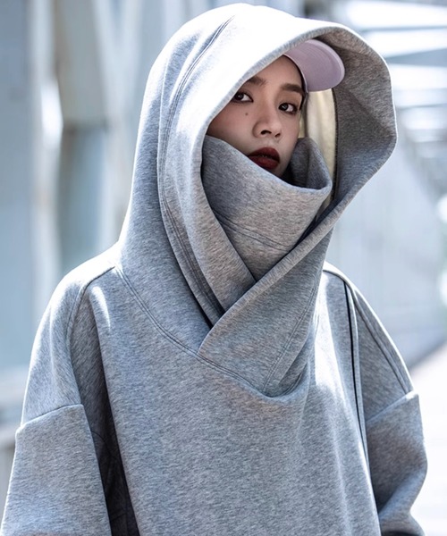 WESTBOY(ウエストボーイ)の「オーバーサイズハイネックプルオーバーパーカー WO23W4TP01【WB ORIGINALS】(パーカー・メンズ・グレー/ブラック/ブラウン・L/M/XL)」の11枚目の写真