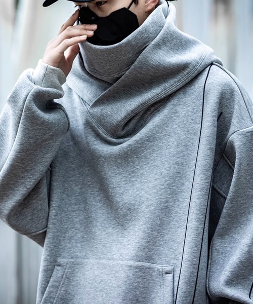 WESTBOY(ウエストボーイ)の「オーバーサイズハイネックプルオーバーパーカー WO23W4TP01【WB ORIGINALS】(パーカー・メンズ・グレー/ブラック/ブラウン・L/M/XL)」の13枚目の写真