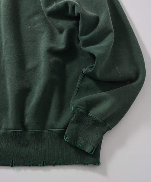 JOURNAL STANDARD relume（ジャーナルスタンダード　レリューム）の「【TEST / テスト】別注 ヴィンテージウォッシュスウェット（スウェット・メンズ・ブラック/グリーン/ネイビー・MEDIUM/LARGE）」の9枚目の写真