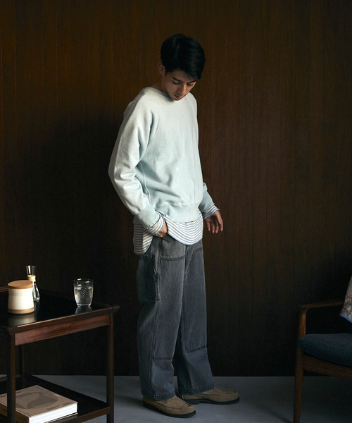 JOURNAL STANDARD relume（ジャーナルスタンダード　レリューム）の「【TEST / テスト】別注 ヴィンテージウォッシュスウェット（スウェット・メンズ・ブラック/グリーン/ネイビー・MEDIUM/LARGE）」の11枚目の写真