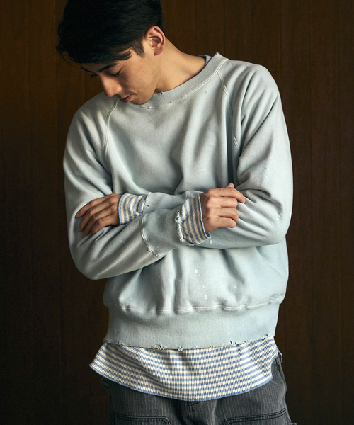 JOURNAL STANDARD relume（ジャーナルスタンダード　レリューム）の「【TEST / テスト】別注 ヴィンテージウォッシュスウェット（スウェット・メンズ・ブラック/グリーン/ネイビー・MEDIUM/LARGE）」の15枚目の写真