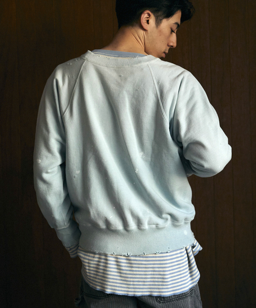 JOURNAL STANDARD relume（ジャーナルスタンダード　レリューム）の「【TEST / テスト】別注 ヴィンテージウォッシュスウェット（スウェット・メンズ・ブラック/グリーン/ネイビー・MEDIUM/LARGE）」の17枚目の写真